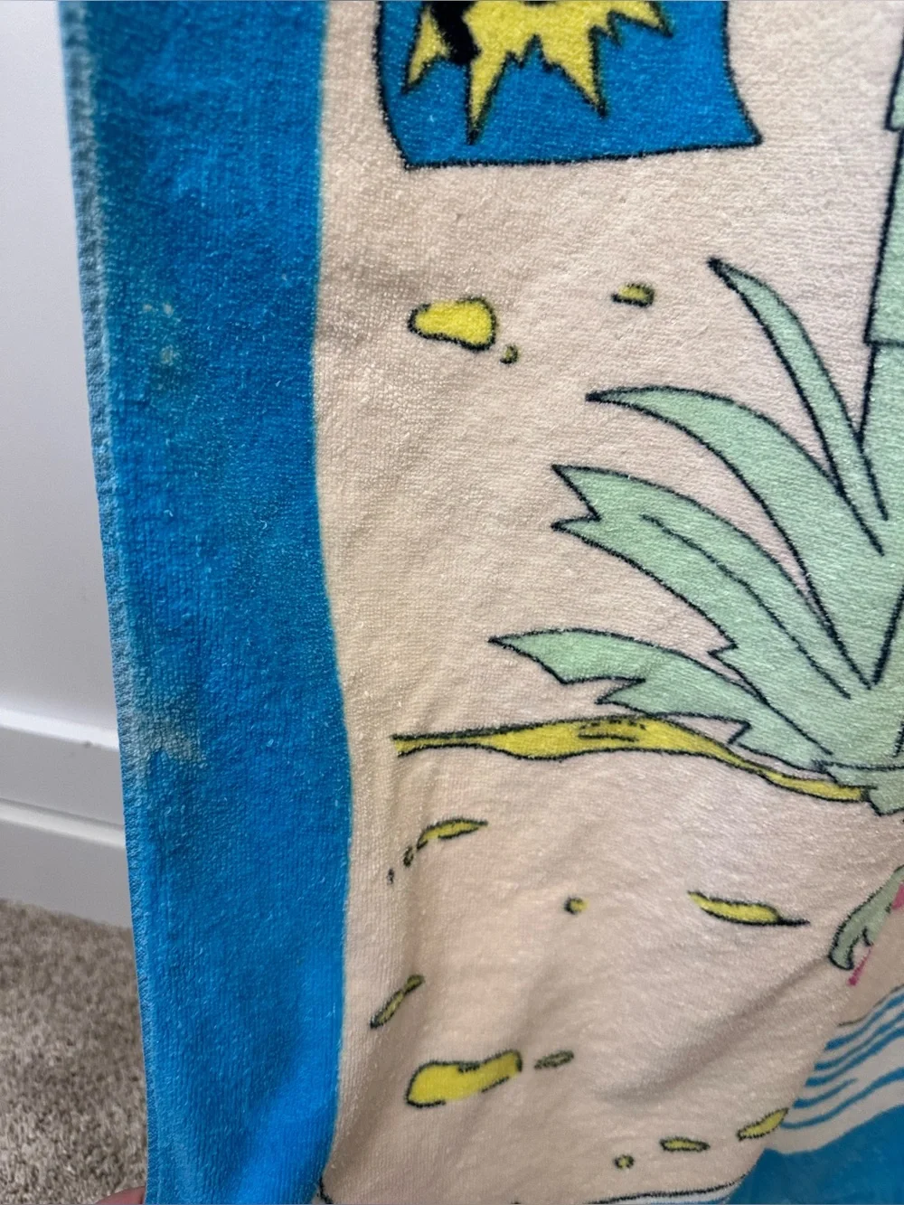 (Lot of 2) 80s Looney Tunes Beach Towels Pink Panther Pow Tweety Bird Sylvester